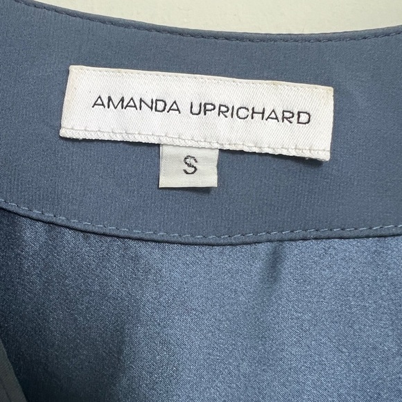 Amanda Uprichard Royal Blue 100% Silk Wrap Front Dress Size Small - Picture 3 of 6